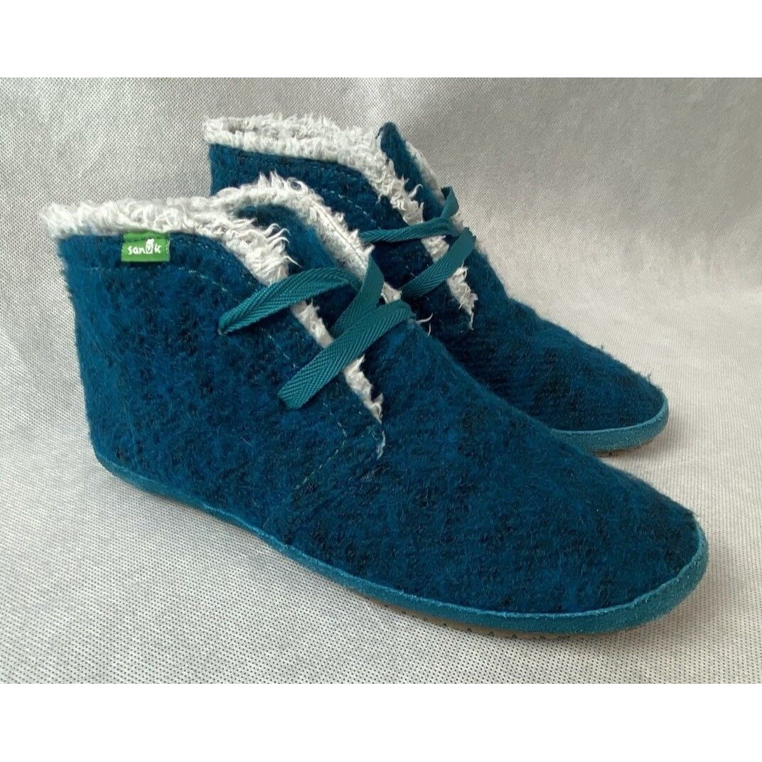 Sanuk Chukkas Shoe Boots Womens Size 7 Ambrrr Indigo Blue Cottage Boho